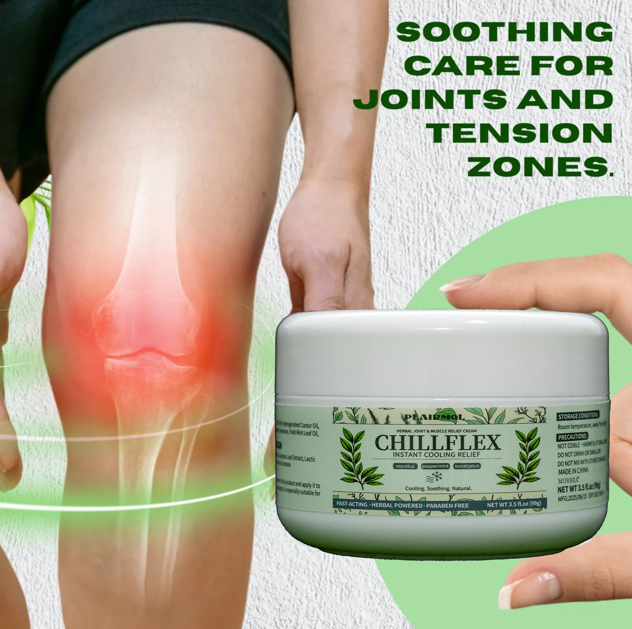 3% Menthol Pain Relief Balm Cooling Soothing Ointment for Muscle Aches,Joint Discomfort,Headaches, and Minor Pains