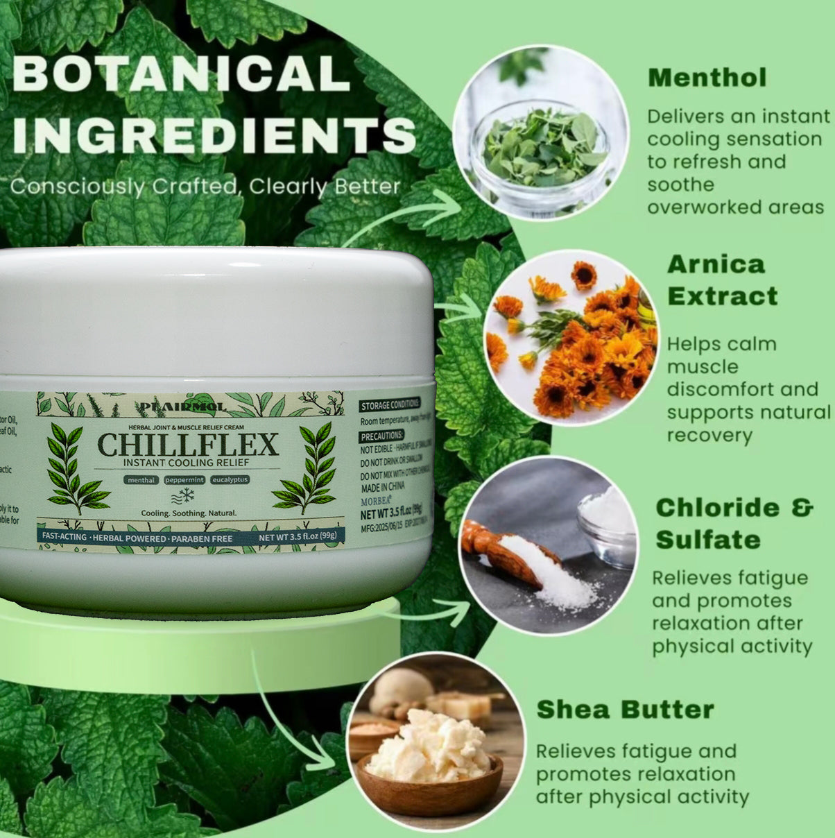 3% Menthol Pain Relief Balm Cooling Soothing Ointment for Muscle Aches,Joint Discomfort,Headaches, and Minor Pains